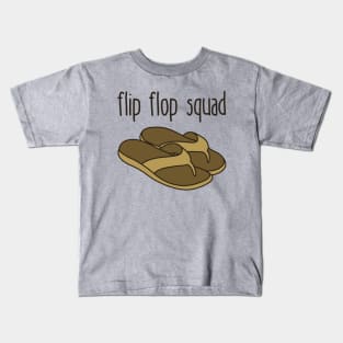 Flip Flop Squad, Funny Summer Vacation Flip Flops Kids T-Shirt